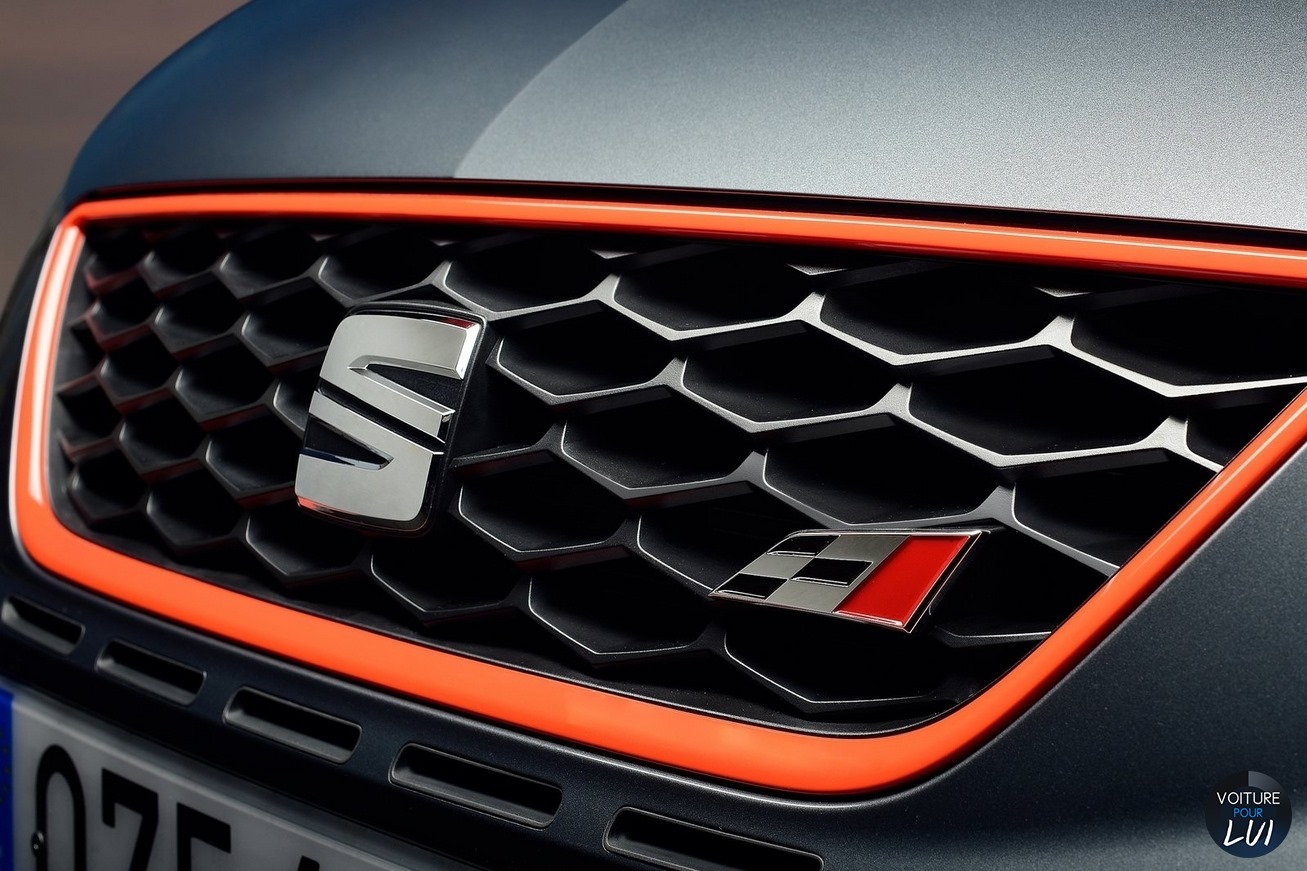 Image Seat Leon Cupra 290 2016 Gris Orange Rouge St Calandre Logo
